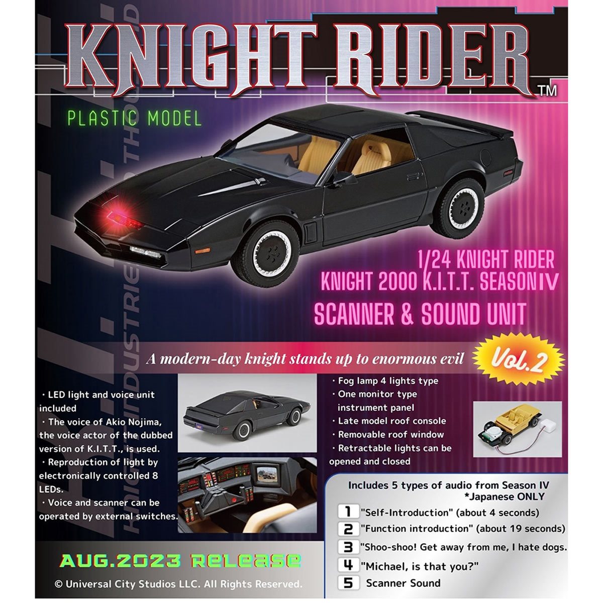 Knight Rider K.I.T.T. S4 Scanner & Sound Unit 1:24 Model